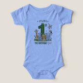 Jungle Safari 1st Birthday Girl Baby Bodysuit (Design voorkant)