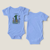 Jungle Safari 1st Birthday Girl Baby Bodysuit (Ontwerp Voorkant & Achterkant)