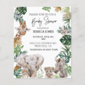 Jungle Safari Afrikaanse baby Dieren Tropisch Budg (Voorkant)