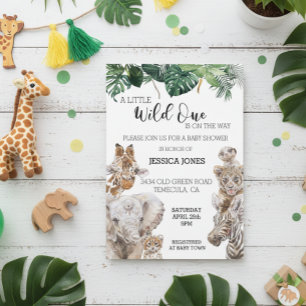 Jungle Safari Afrikaanse baby Dieren Wilde Eentje  Kaart