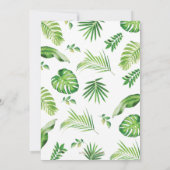 Jungle Safari Animals Greenery Neutral Baby Shower Bedankkaart (Achterkant)