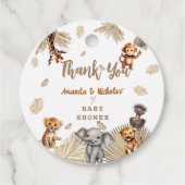 Jungle Safari Baby Shower Bedankjes Labels (Voorkant)