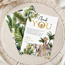 Jungle Safari Baby Shower Bedankt