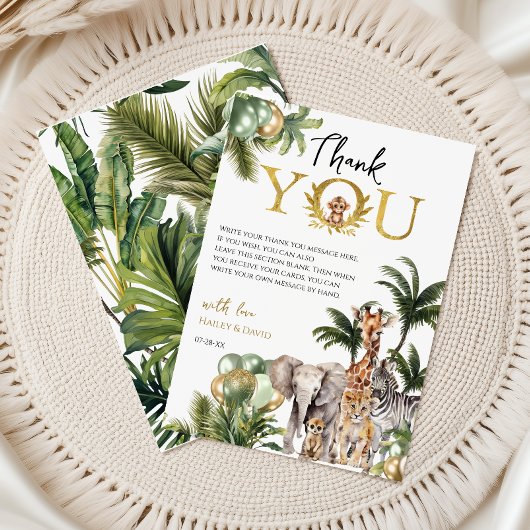 Jungle Safari Baby Shower Bedankt