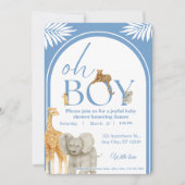 Jungle Safari Baby Shower Invitation Kaart (Voorkant)