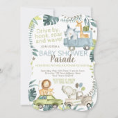 Jungle Safari Baby Shower Parade Kaart (Voorkant)