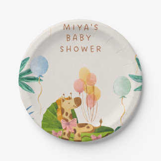  Jungle Safari Baby Shower Plates Papieren Bordje