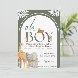 Jungle Safari Baby Shower Uitnodiging