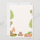 Jungle Safari Baby Shower Uitnodiging (Achterkant)