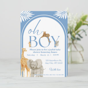 Jungle Safari Baby Shower Uitnodiging