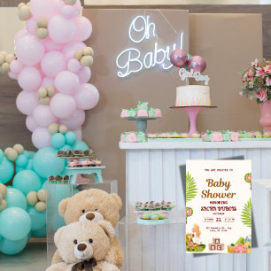 Jungle Safari Baby Shower Uitnodiging