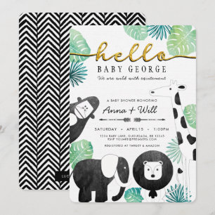 Jungle Safari Baby Shower Uitnodiging