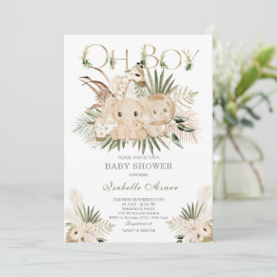 Jungle Safari Baby Shower Uitnodiging