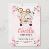 Jungle Safari Birthday Invitation Kaart (Voorkant)