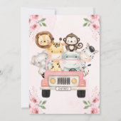 Jungle Safari Birthday Invitation Kaart (Achterkant)