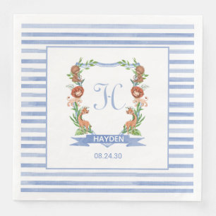 Jungle Safari Crest Jongens Baby Shower Servet