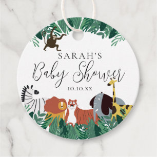 Jungle Safari Dieren Baby Shower Bedankjes Labels