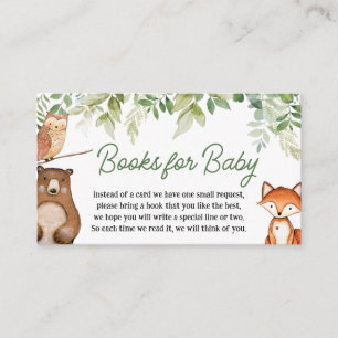 Jungle Safari Dieren Baby Shower Boeken voor Baby Informatiekaartje