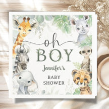 Jungle Safari Dieren Baby Shower Jongen Baby Showe