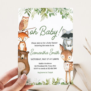 Jungle Safari Dieren Baby Shower Kaart