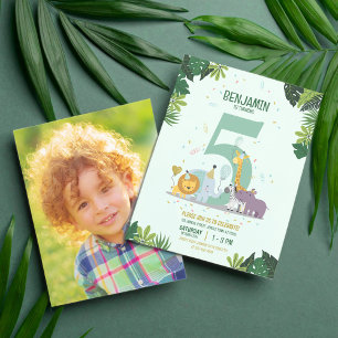 Jungle Safari Dieren Budget Foto Verjaardagsuitnod