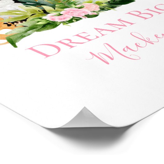 Jungle Safari Dieren Droom Groot Slaapkamer Poster (Hoek)