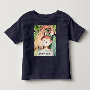 Jungle Safari Dieren Giraffe Aap Persoonlijk Kinder Shirts