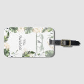 Jungle Safari Giraffe Palmenblad Groene decoratie Bagagelabel (Voorkant (horizontaal))