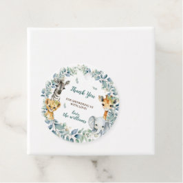 Jungle Safari Groene Baby Shower Bedankt Bedankjes Labels