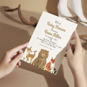 Jungle Safari Groene Baby Shower Feest Kaart