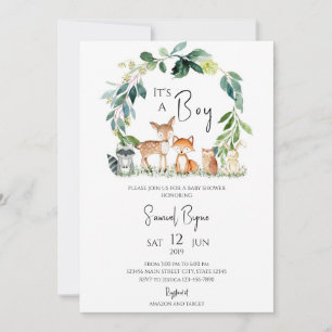 Jungle Safari Groene Jongens Baby Borrel Kaart