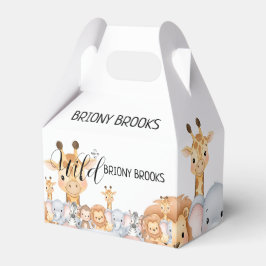 Jungle Safari "Het wordt nu wild" Babyfeestje Bedankdoosjes