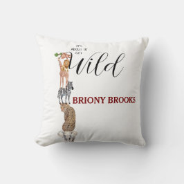 Jungle Safari "It's About To Get Wild" Baby Shower Kussen