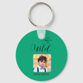 Jungle Safari "It's About To Get Wild" Baby Shower Sleutelhanger