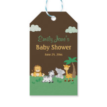 Jungle Safari Jongen Baby Shower Cadeautags