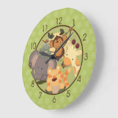 Jungle Safari Nursery Wall Clock Grote Klok (Hoek)