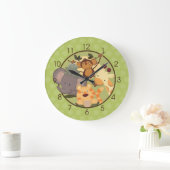 Jungle Safari Nursery Wall Clock Grote Klok (Huis)