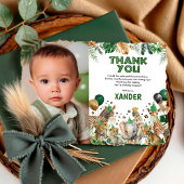 Jungle Safari Party Animals Boy Birthday Photo Bedankkaart