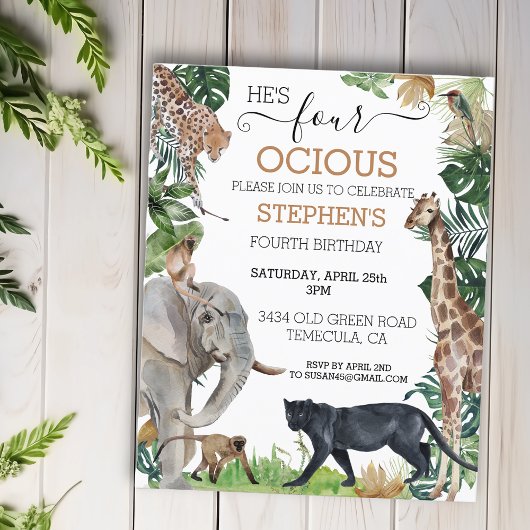 Jungle Safari vierde verjaardag vier Zwarte Panter