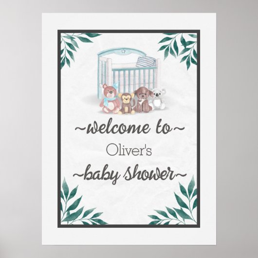 Jungle Safari Wild Baby Shower Poster (Voorkant)