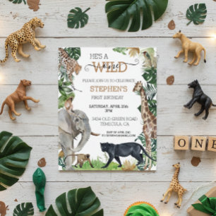 Jungle Safari Wild One Verjaardag Zwarte Panter 