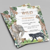 Jungle Safari Wild Vier Verjaardag Zwarte Panter