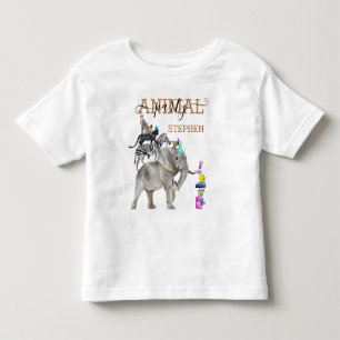Jungle Safari Wilde Eén Verjaardagsfeest Dieren Kinder Shirts
