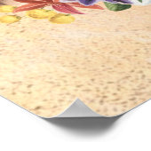 Jungle Safari wildone baby shower waterverf  Goud Poster (Hoek)