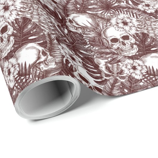 Jungle Schedels Inpakpapier (Rol Hoek)