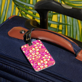 JUNGLE SURF (HOT PINK COMBO) BAGAGETAG BAGAGELABEL
