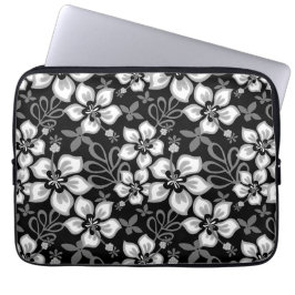 JUNGLE SURF PATROON IN ZWART LAPTOP SLEEVE