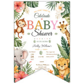 Jungle Thema Baby Shower Vlaggetjes (Eerste vlag)