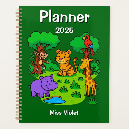 Jungle Thema Planner Notitieboek - Kleuterleidster (Voorkant)