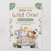 JUNGLE THEME INVITATION FOR BABY/TODDLER KAART (Voorkant)